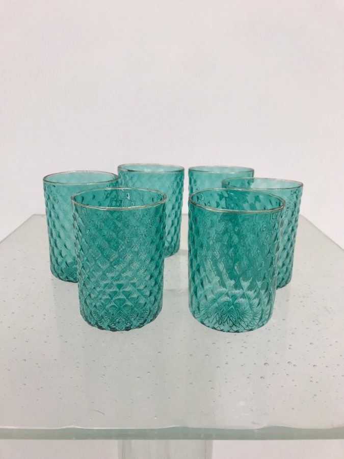 Set bicchieri Eleganza verde marino
